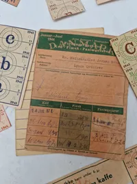 Samling originale ww2 rationeringsmærker