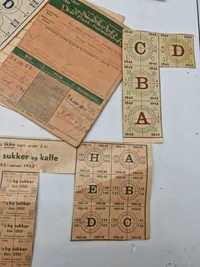 Samling originale ww2 rationeringsmærker