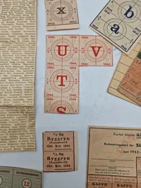 Samling originale ww2 rationeringsmærker