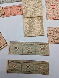 Samling originale ww2 rationeringsmærker
