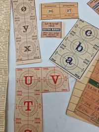 Samling originale ww2 rationeringsmærker
