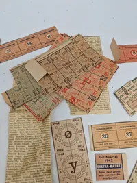 Samling originale ww2 rationeringsmærker