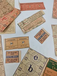 Samling originale ww2 rationeringsmærker