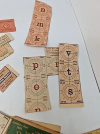 Samling originale ww2 rationeringsmærker
