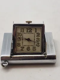 Originalt Art Deco La Captive Squeeze Travel Clock