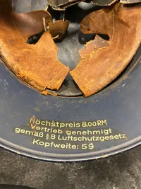 Original tysk Luftschutz hjelm - flot stand