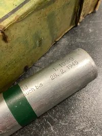 Sjældent originalt lot med sjælden tysk papæske til signalpatroner og tomt hylster