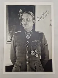 Signeret foto af Søren Kam - signatur er original