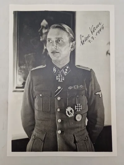 Signeret foto af Søren Kam - signatur er original