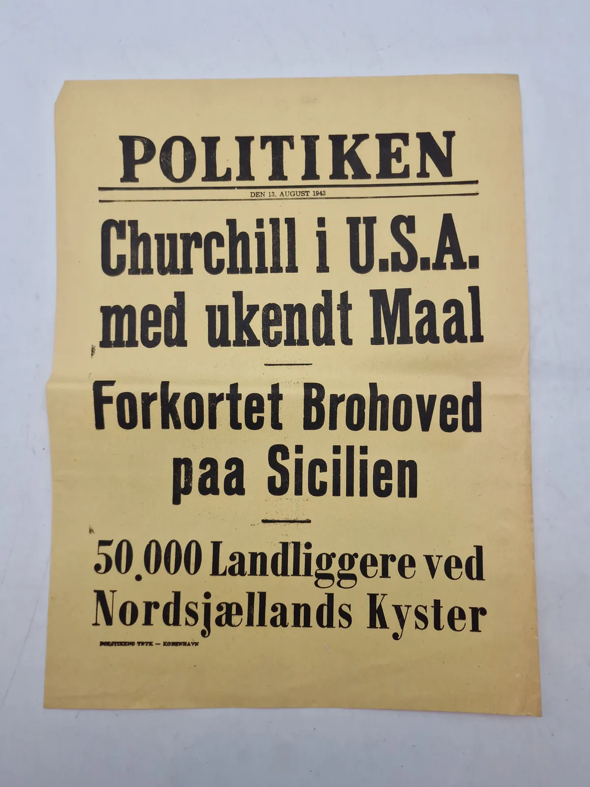 Original ww2 spiseseddel