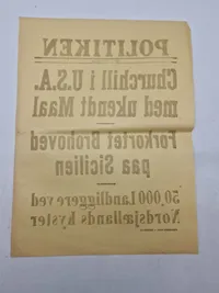 Original ww2 spiseseddel