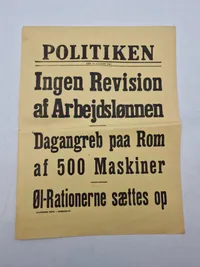 Original ww2 spiseseddel