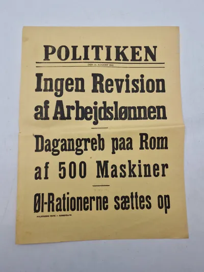 Original ww2 spiseseddel