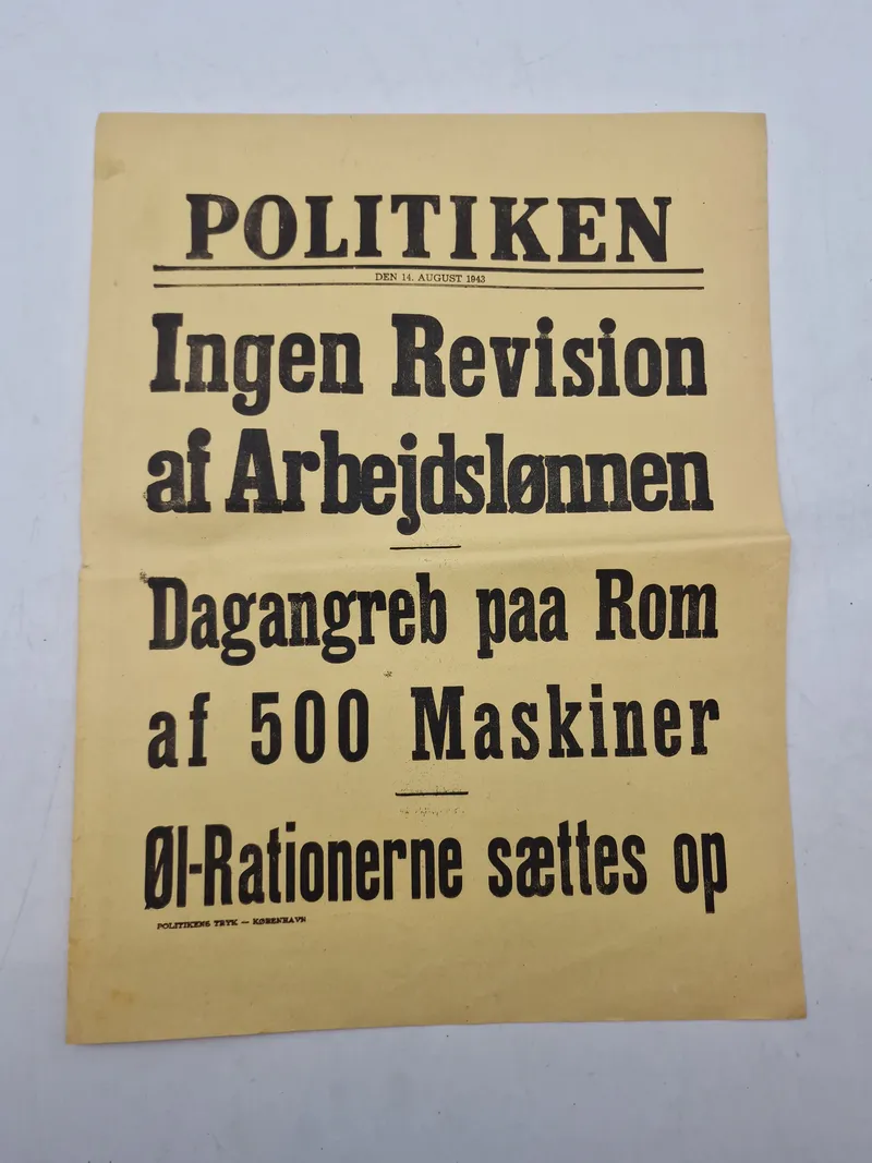 Original ww2 spiseseddel