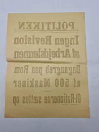 Original ww2 spiseseddel