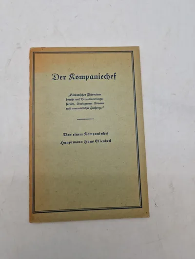 Originalt tysk blad - Der Kompaniechef