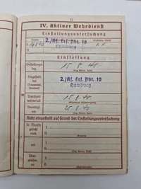 Originalt lot på falden tysk soldat, bl.a. med solbuch og urkunde