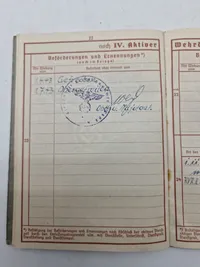 Originalt lot på falden tysk soldat, bl.a. med solbuch og urkunde