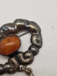Original sølv broche fra 1920’erne - 830 sølv Skønvirke