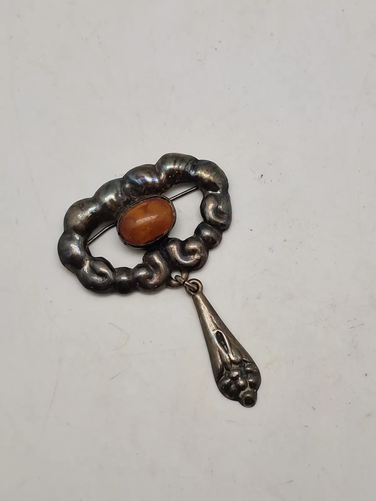 Original sølv broche fra 1920’erne - 830 sølv Skønvirke