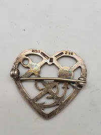 Original broche, Tro, Håb og Kærlighed - 925 sølv 6.5 Gram