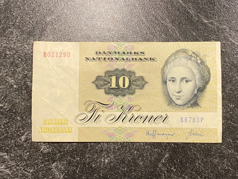 Original dansk 10 krone seddel