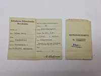 Originalt lot på dansk modstandsmand med både tysk og dansk id kort mm. (Senere koncertmester ved Danmarks radio)