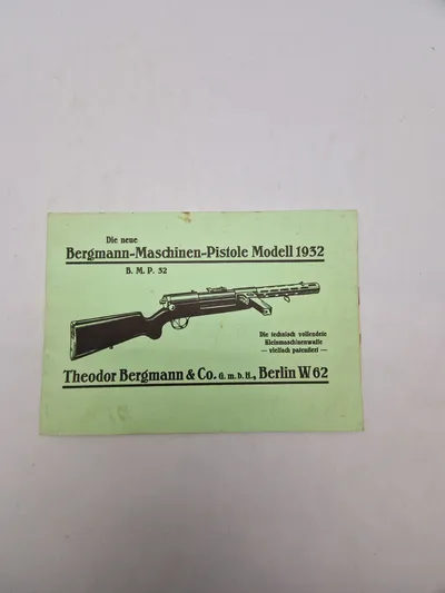 Die neue
Bergmann-Maschinen-Pistole Modell 1932
B. M. P. 32