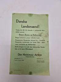Sjælden original DNSAP løbeseddel