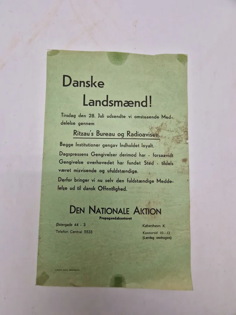 Sjælden original DNSAP løbeseddel