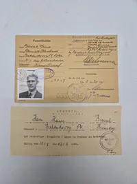 Sjældne originale WW2 passér tilladelser til flyvestation Værløse