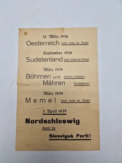 Ekstrem sjælden program seddel fra Slesvigsk parti (DNSAP-N)
