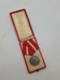 Original Kong Christian X sølvmedalje - for god tjeneste ved Hæren