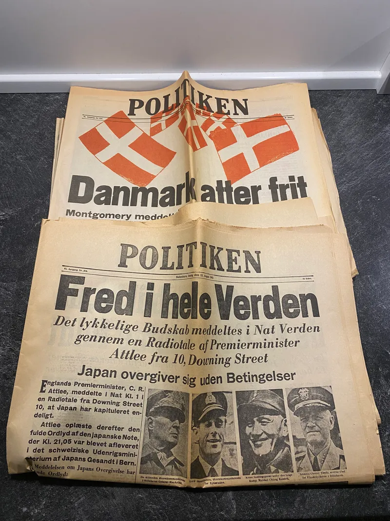 Lot krigsaviser - ældre genoptryk
