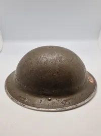 Original WW2 British Home Front Lyndhurst National Fire Service (N.F.S) Steel Helmet