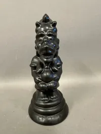 figur med sort kvinde, porcelain