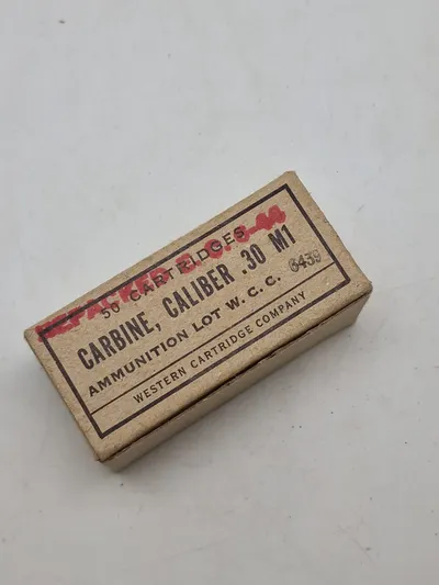 Original nedkastet ammunitions æske til US carbine ammunition, tom
