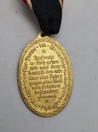 Original KRIEGSDENKMÜNZE - KYFFHÄUSER MEDAILLE "BLANK DIE WEHR-REIN DIE EHR 1914-1918"