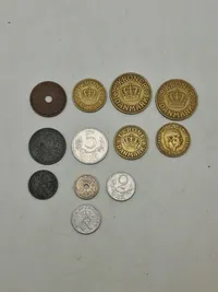 Lot originale danske før - og krigsmønter