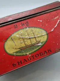 Original metalæske til tobak - E.Nobel