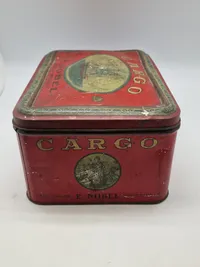 Original metalæske til tobak - E.Nobel