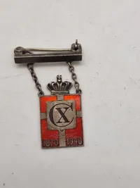Originale Georg Jensen kongemærker - Sterlingsølv og emalje