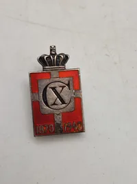 Originale Georg Jensen kongemærker - Sterlingsølv og emalje