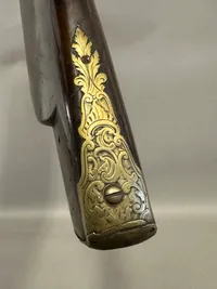 Original lang forlader riffel fra ca 1780, ex flint, et pragtstykke