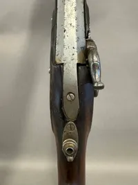 Original lang forlader riffel fra ca 1780, ex flint, et pragtstykke