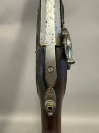 Original lang forlader riffel fra ca 1780, ex flint, et pragtstykke