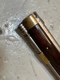Original lang forlader riffel fra ca 1780, ex flint, et pragtstykke