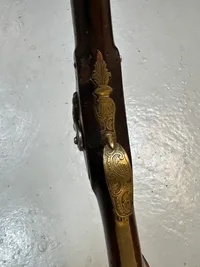 Original lang forlader riffel fra ca 1780, ex flint, et pragtstykke