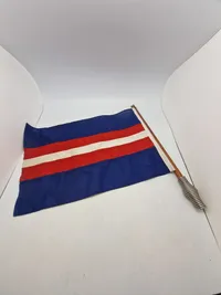 Originalt flag brugt på busser mm ifbm fejringen af befrielsen