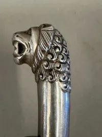 Original Indo persisk sølv daaggert med damask klinger, velfremstillet